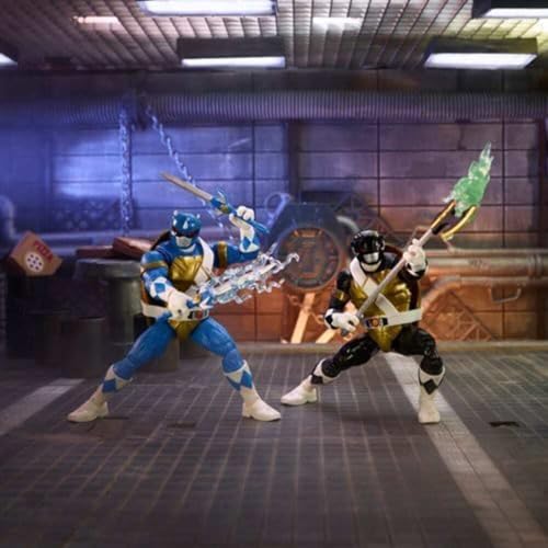Power Rangers X Teenage Mutant Ninja Turtles Lightning Collection Donatello y Leonardo Blue Figuras de Acción
