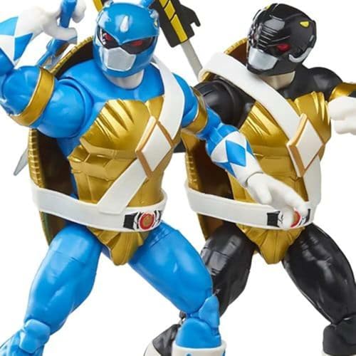 Power Rangers X Teenage Mutant Ninja Turtles Lightning Collection Donatello y Leonardo Blue Figuras de Acción