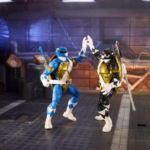 Power Rangers X Teenage Mutant Ninja Turtles Lightning Collection Donatello y Leonardo Blue Figuras de Acción