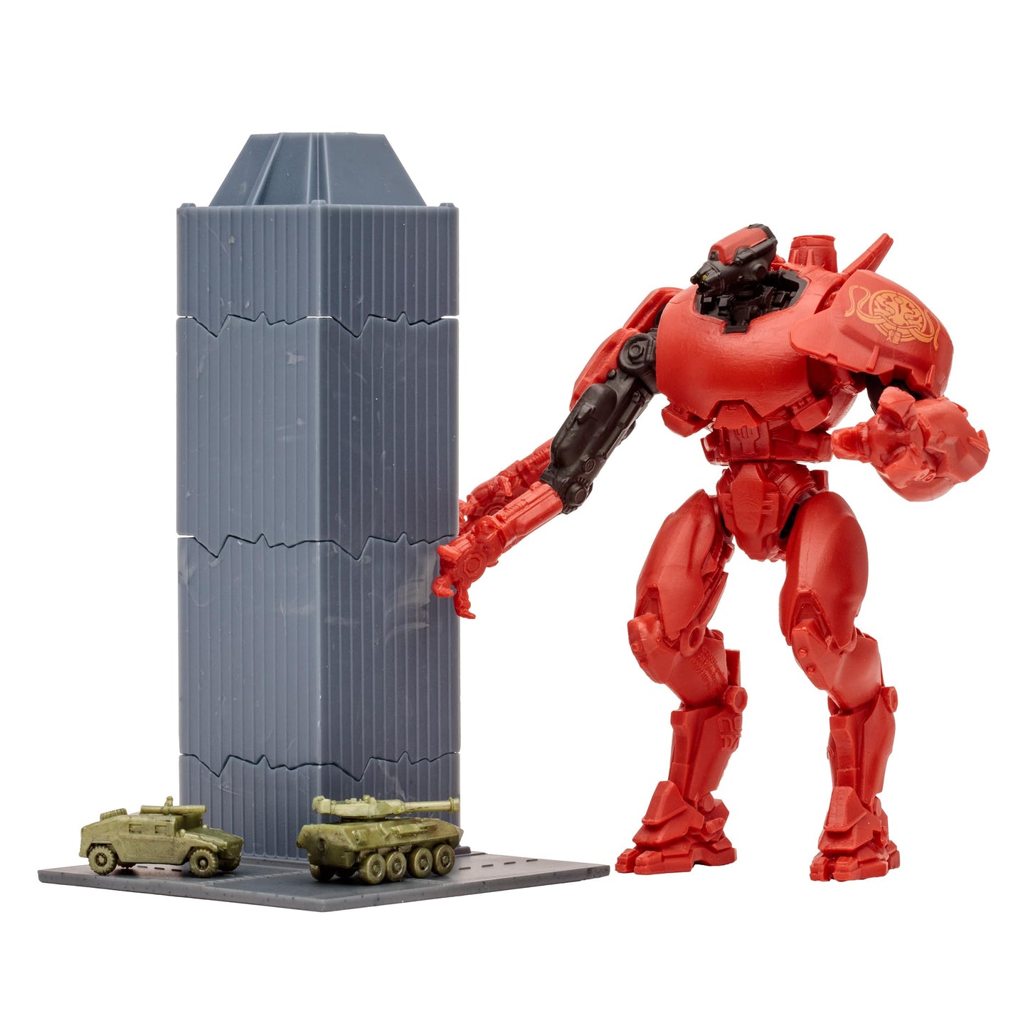 Pacific Rim McFarlane Toys Crimson Typhoon (Jaeger) 4" Scale Figure Playset with Comic