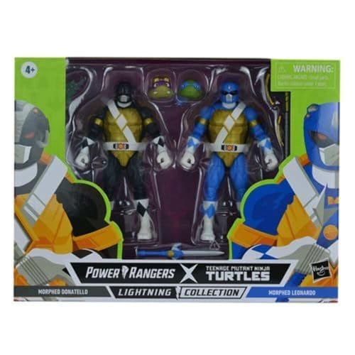 Power Rangers X Teenage Mutant Ninja Turtles Lightning Collection Donatello y Leonardo Blue Figuras de Acción